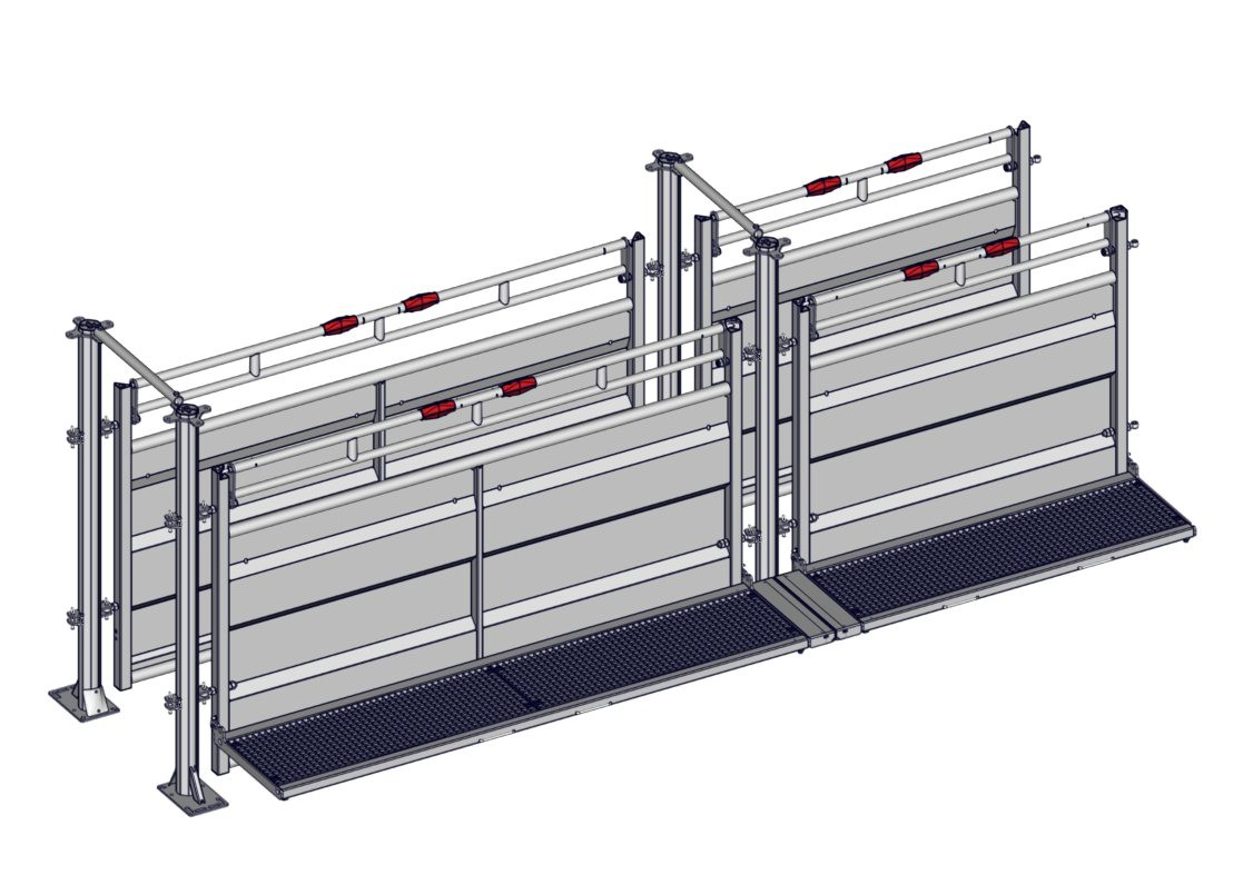 COULOIR DE CONTENTION FIXE SUR PLATINE L.5M V2