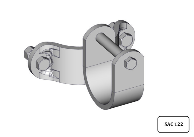 DEMI BRIDE TREFLE D.102MM SUPPORT FRONTAL 76MM